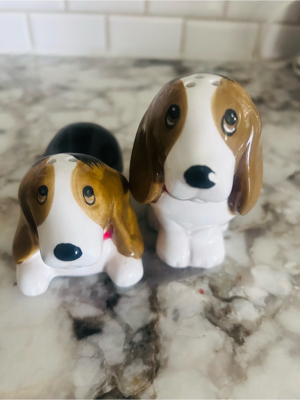 Pioneer Woman Charlie & Walter Bassett Hound Dog Salt & Pepper Shaker